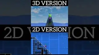 3D Version Vs 2D Version In Geometry Dash!