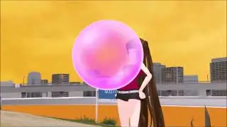 MMD Bubblegum Floating Animation - 3 Sunset City Hot Air Bubblegum Blows [REUPLOADED]