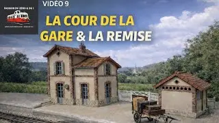 Une petite gare VNS à l'échelle 1/32 - vidéo 9 le quai de la gare & la remise