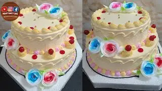 How To Make Simple & Easy Butterscotch Cake Decorating Ideas | Mohit Fancy Cake Design 