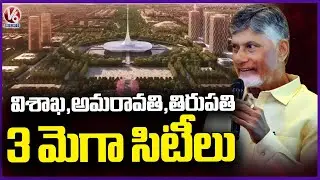 We will Develop Visakhapatnam, Amaravati And Tirupati As 3 Mega Cities  CM Chandrababu |  V6 News
