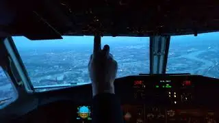 Approach and Landing ATR42 HOP Nantes Atlantique ( Cockpit)