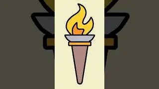 Olympic Torch | How to Draw Olympic Torch | Olympic Torch Drawing | Draw and Color Olympic Torch