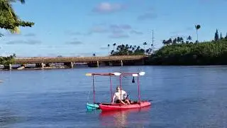 Solar Electric Boat - Kayak Catamaran on the Wailua River - Kauai!