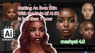 (AI)#2 Meshy #ai Artificial intelligence  using AI Mesh generator to Craft an EVOX Second Life Skin