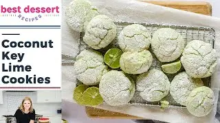 Coconut Key Lime Crinkle Cookies
