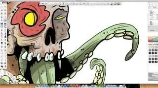 Time Lapse Zombie Tentacle illustration.