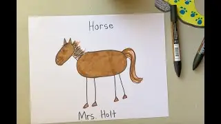 How to draw a stick horse
