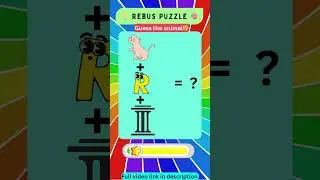 Guess the animal 🧐 | Rebus Puzzle | Puzzle for Kids | Easy puzzles