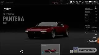 Classic showroom style menu - GT Sport mod [ALPHA]