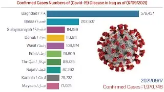 Confirmed Covid-19 cases in Iraq by states - Coronavirus in Iraq