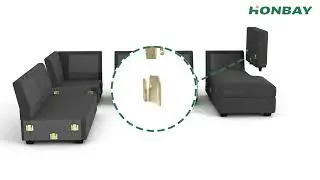 HONBAY Modular Sectional Pull Out Bed