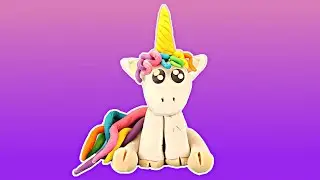 HOW TO MAKE A CUTE UNICORN🦄 PLAY DOH - EASY PLAYDOUGH IDEA