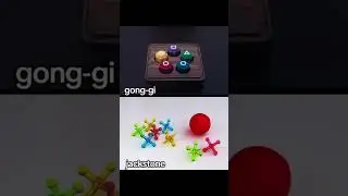 Dakkji Pogs in flying stone tumbang preso in Gong-gi in jackstone spinning top in trumpo Jegi sipa