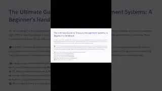 The Ultimate Guide to Treasury Management Systems: A Beginner's Handbook