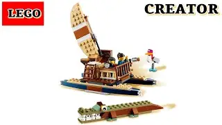 LEGO CREATOR CATAMARAN WITH A CROCODILE  SET FROM SAFARI WILDLIFE TREE HOUSE (31116) #speedbuild