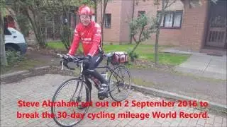 Steve Abraham Breaks 1-month (30-Days) cycling mileage record on 30 September 2016