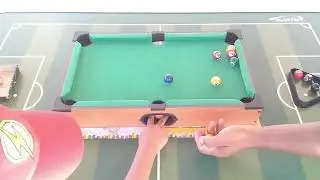 mini-sinuca - revanche do meu filho.