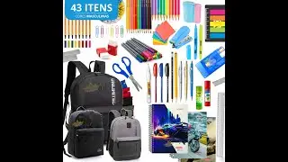 Kit Material Escolar Completo Com e Sem Mochila Escolar Material Estojo Escolar Kit