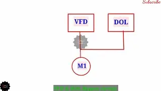 VFD With DOL bypass electrical drawing..