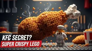 Super Crispy Fried Chicken Recipe 🍗 Giant Chicken  LEGO Cooking ASMR