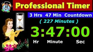 Timer Countdown 227 Minutes [Reverse Time] 3 Hrs 47 Minutes | Digital Clock | Alarm, Whatsapp Status