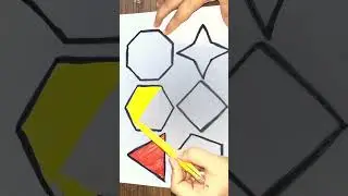 Shapes Tracing and coloring for kids #learningvideos #shapesforchildren #shortseducational