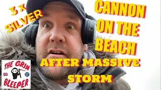 BEACH AFTER MASSIVE STORM CANNON FOUND METAL DETECTING UK 2020