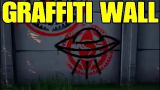 Fortnite search for graffiti covered wall.Graffiti wall Location - WEEK 2 challenges