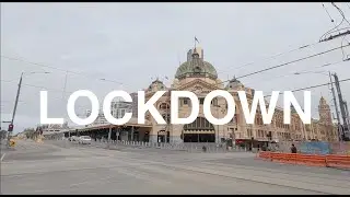 [Lockdown] Australia Melbourne central to Flinders station walking along Elizabeth street.07/04/2020