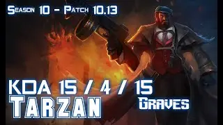 Tarzan GRAVES vs NIDALEE Jungle - Patch 10.13 KR Ranked