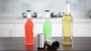Linist Magnetic Bottle Opener, Stainless Steel Automatic Push & Pull Bottle Opener