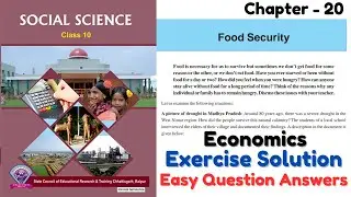 Class 10 | Chapter 20 Food Security | Exercise Solution | Social Science | Economics | CG Board
