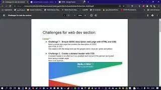 GDSC web dev section first series of challenges