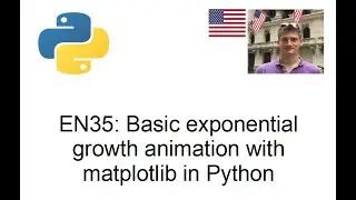 Basic exponential growth animation with matplotlib in Python