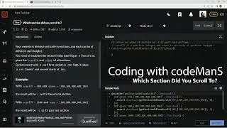 Codewars 7 kyu Which Section Did You Scroll To? Javascript