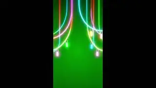 Neon Blinking Christmas Lights Green Screen | Modern Holiday Effect 04