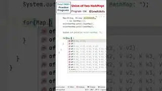 #114 Union of two HashMaps in Java #Shorts #java #coding