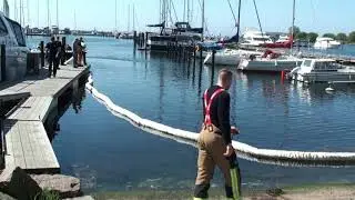 Oljesanering Lund&aring;krahamnen, 30 Maj 2021