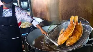 21 Years of Frying! Street Chef Cooking 10 Kinds of Fish at a Local Night Market | Thai Street Food