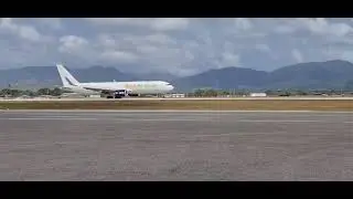 Aloha Air Cargo 767-300F ramp arrival into Piarco International Airport  (read desc)