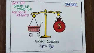 Easy World Consumer Rights Day Drawing | Consumer Rights Day Poster | World Consumer Rights Day Chat