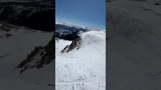 The SCARIEST run at Breck? 😳 #views #mountains #breckenridge #cliff #skiing #snow #fyp #viralvideo