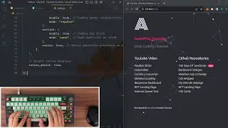 ASMR Programming - Portfolio With Particles Background - No Talking