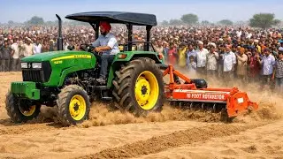 John Deere 5210 Modified ने रेतीले खेत में मचा दिया तहलका 😱 | 10 फुट रोटावेटर Power Test 🔥