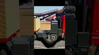 Spintires: MudRunner - Truck almost stuck on giant speed bump #simulation #truck #shorts #mudrunner