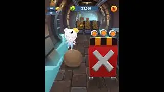 Talking Tom Gold Run Polar Bear Angela Catch The Raccoon Funny Race Android Gameplay #Shorts