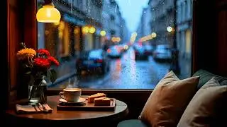 Rainy Caf&eacute; with Candle Light 🌧 Soft Piano for Relaxation & Sleep Therapy
