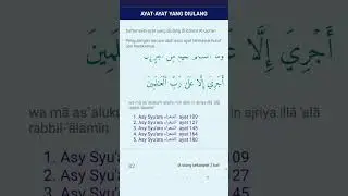 Ayat-ayat Al Qur'an yang diulang sama persis #HikmahRamadhan