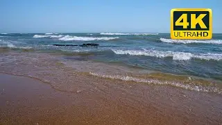 4K Ocean Waves Sounds (10 HOURS). Peaceful Ocean Waves for Deep Sleep. Ocean White Noise